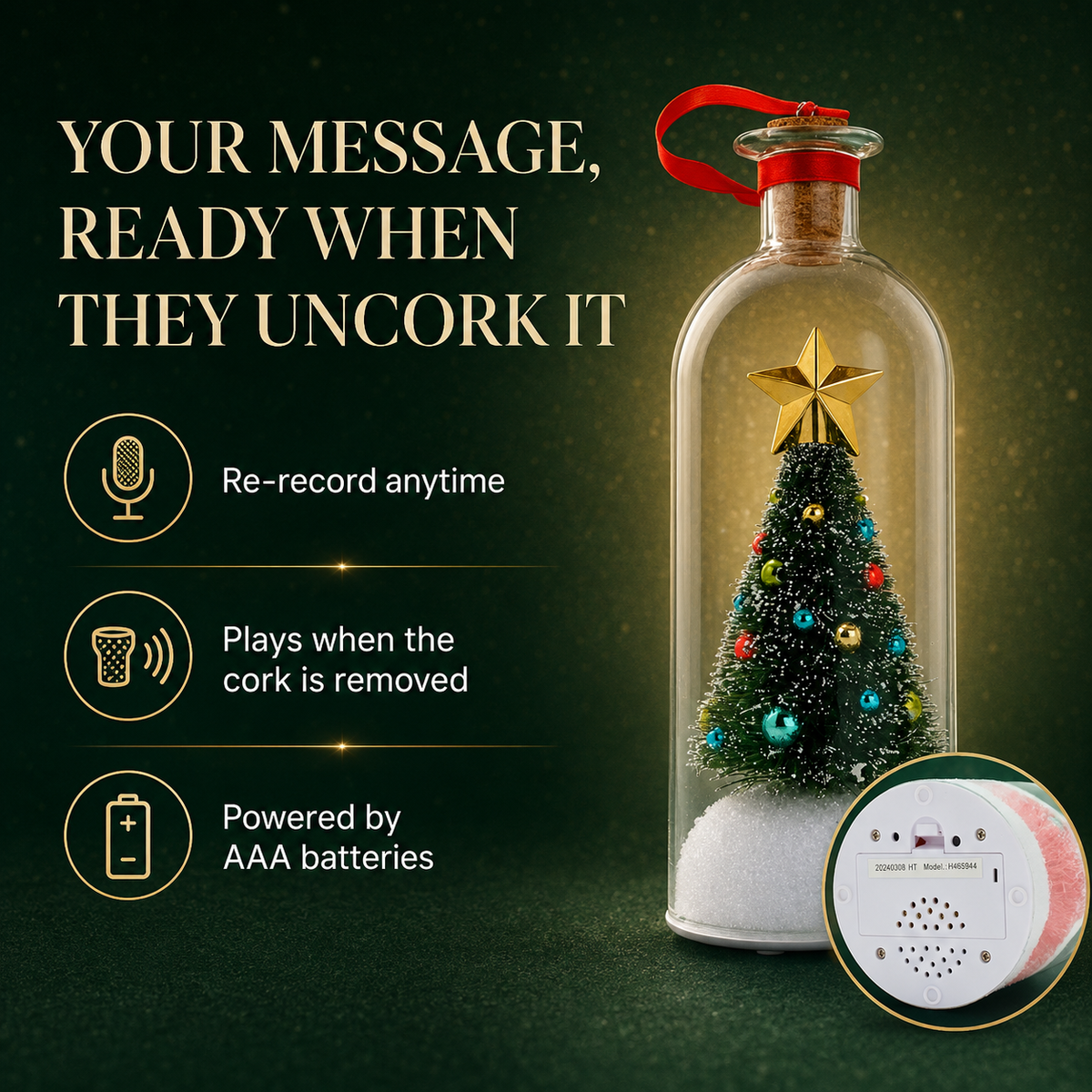 TopSpire™ Record-a-Message Christmas Tree