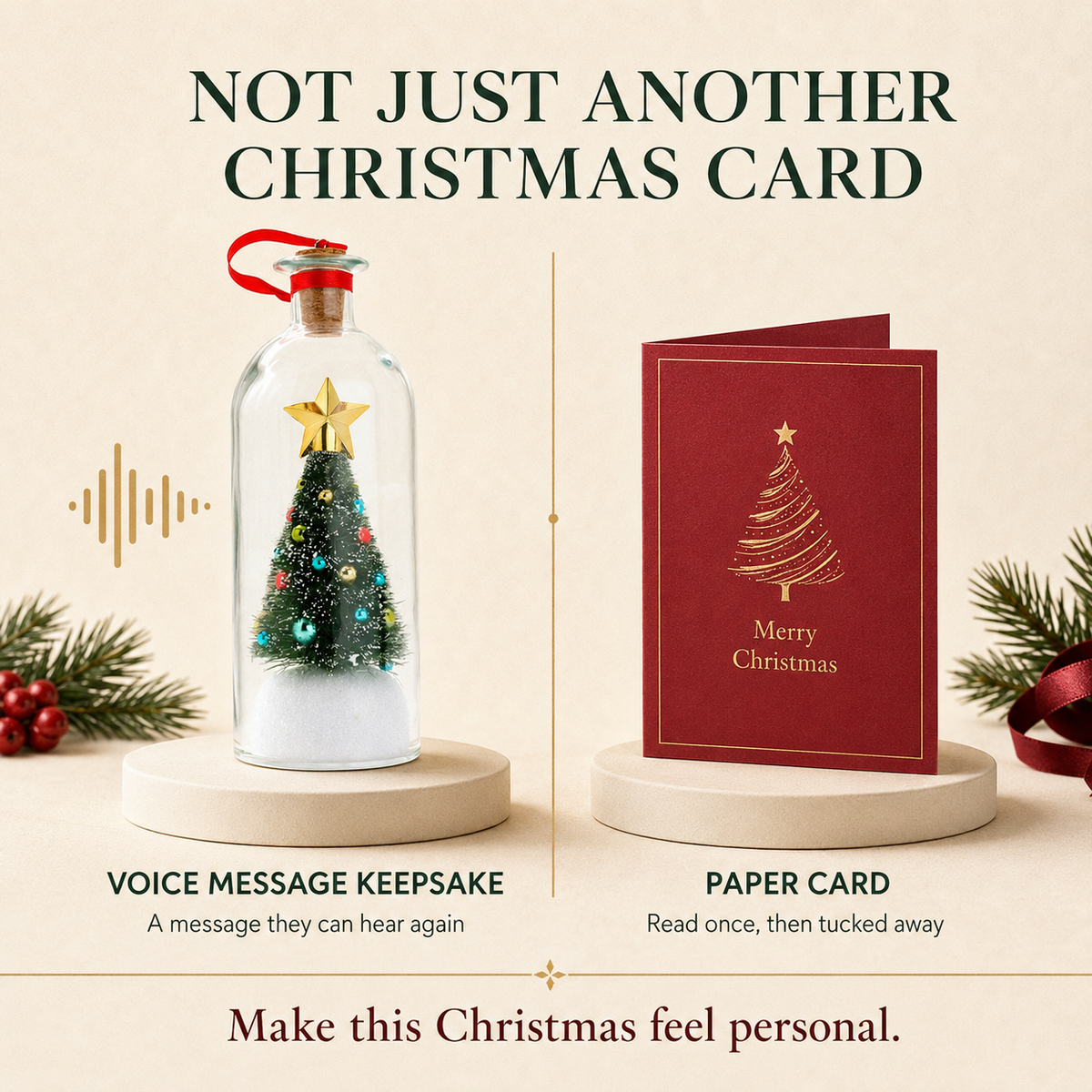 TopSpire™ Record-a-Message Christmas Tree