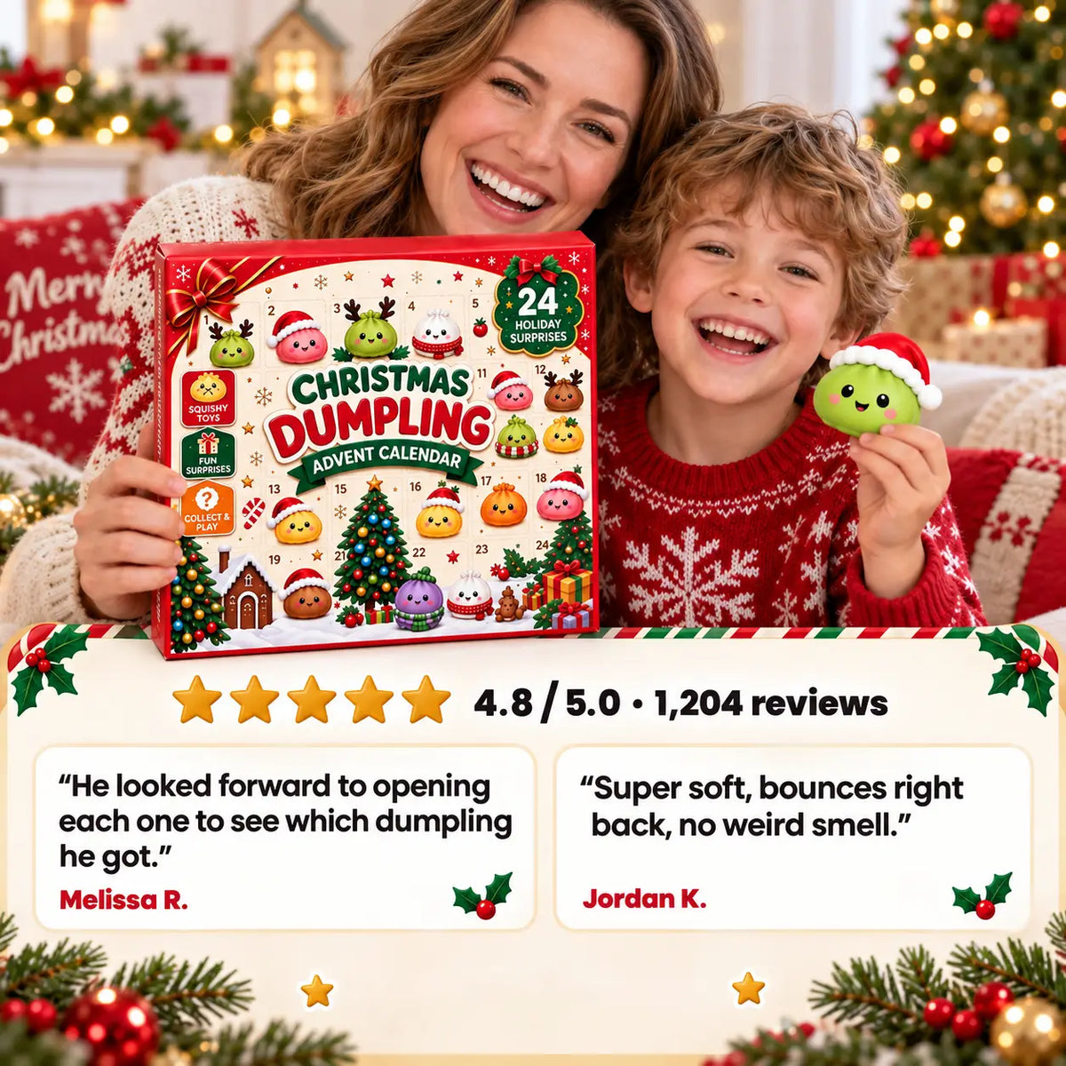 Christmas Dumpling Advent Calendar 2026 – 24-Day Stress Relief Surprise Set