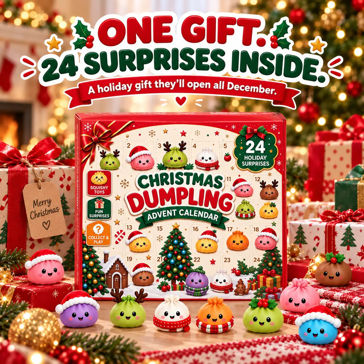 Christmas Dumpling Advent Calendar 2026 – 24-Day Stress Relief Surprise Set