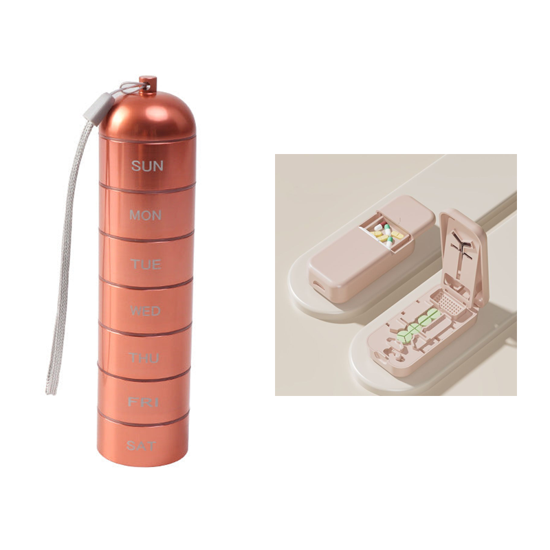 7-Day Waterproof Portable Aluminum Pill Organizer