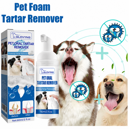 🐶Pet Tartar Remover Foam – Fresh Breath & Healthy Teeth, No Brushing Needed!🦷