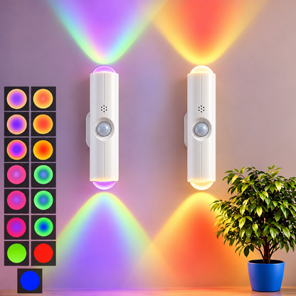 🌈 Motion Sensor Night Light – Rechargeable, Dimmable RGB Glow for Cozy Spaces
