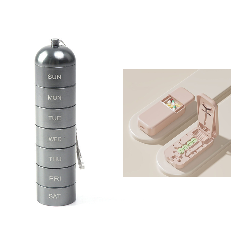 7-Day Waterproof Portable Aluminum Pill Organizer