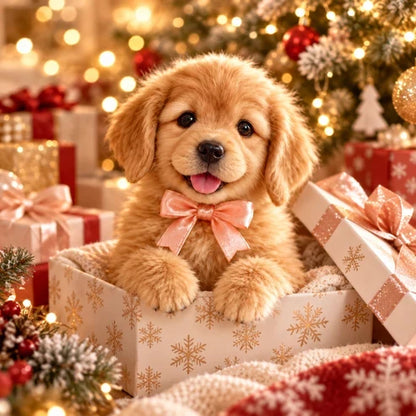 🎄 49% OFF – Golden Buddy™ Realistic  Golden Retriever Puppy