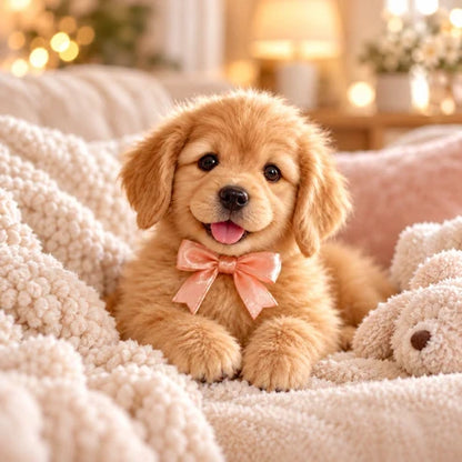 🎄 49% OFF – Golden Buddy™ Realistic  Golden Retriever Puppy