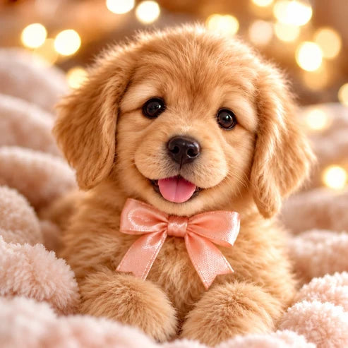 🎄 49% OFF – Golden Buddy™ Realistic  Golden Retriever Puppy
