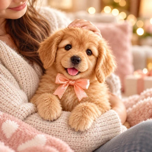 🎄 49% OFF – Golden Buddy™ Realistic  Golden Retriever Puppy
