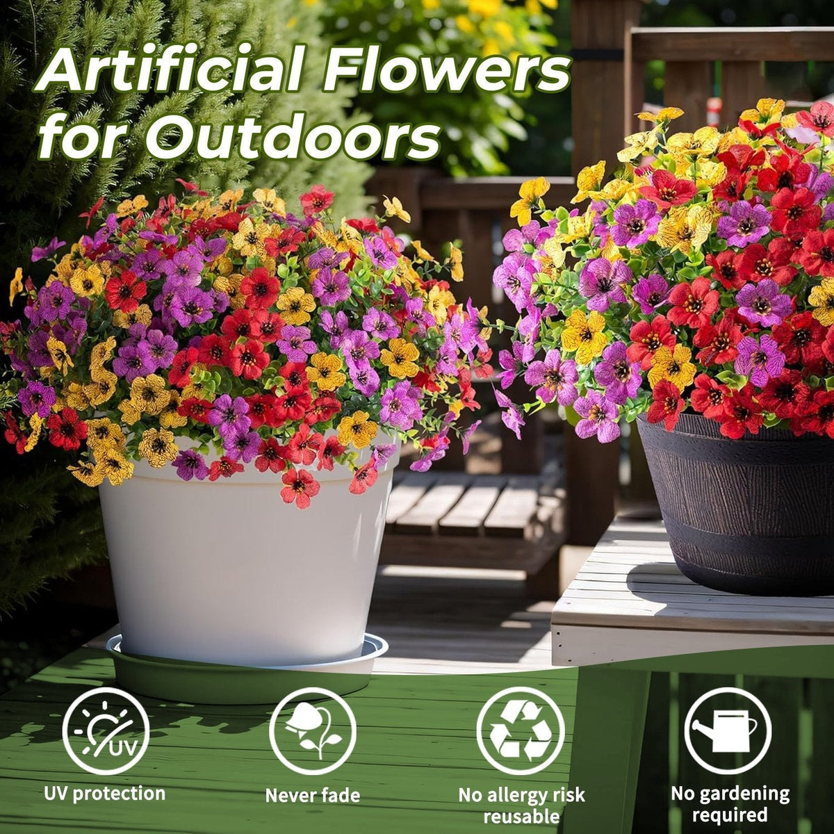 💐🌸Last Day Sale 49% OFF💐 UV Resistant Colorful Artificial Flower(With a flower basket)