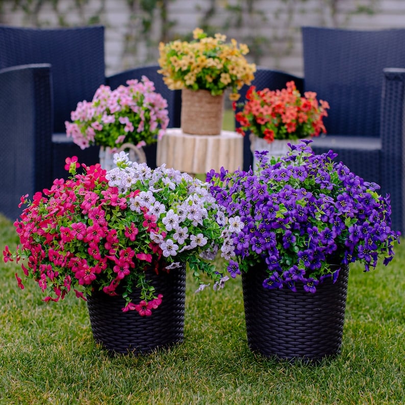 💐🌸Last Day Sale 49% OFF💐 UV Resistant Colorful Artificial Flower(With a flower basket)