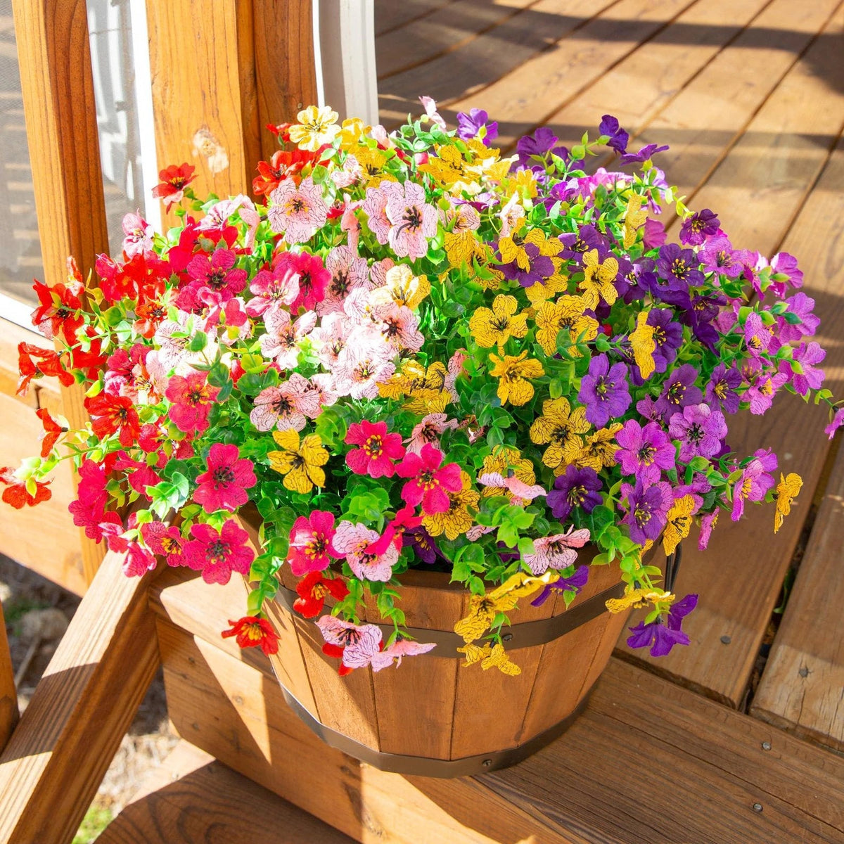 💐🌸Last Day Sale 49% OFF💐 UV Resistant Colorful Artificial Flower(With a flower basket)