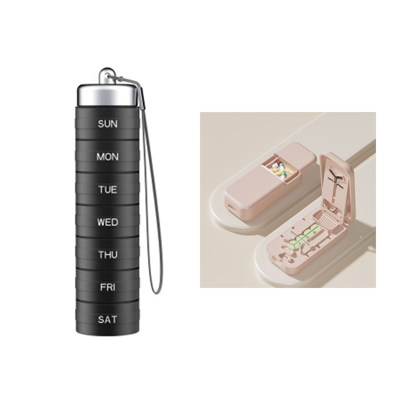 7-Day Waterproof Portable Aluminum Pill Organizer