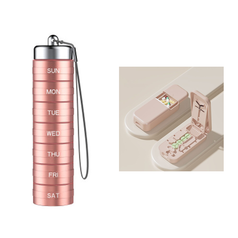 7-Day Waterproof Portable Aluminum Pill Organizer