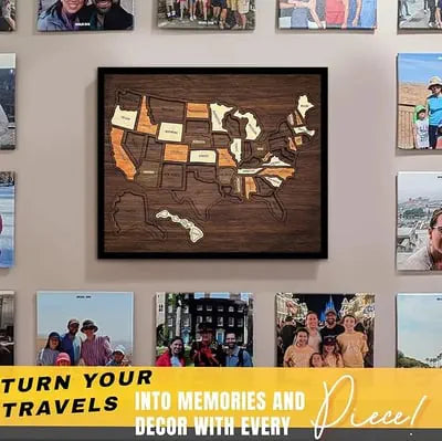 🔥Limited 49% off - USA Wooden Travel Map Puzzle for Adventure Lovers(2026)