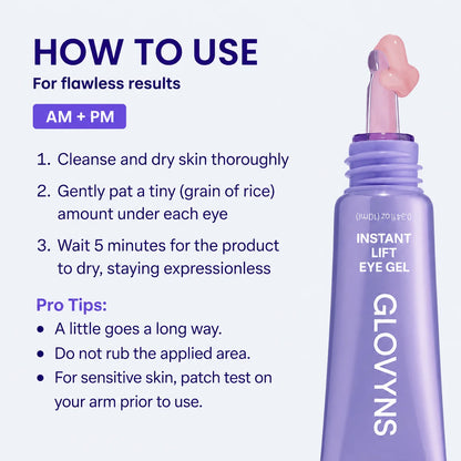 ✨ GLOVYNS Instant Lift Eye Gel – Smooth Wrinkles & Reduce the Look of Under-Eye Bags 👁️💜
