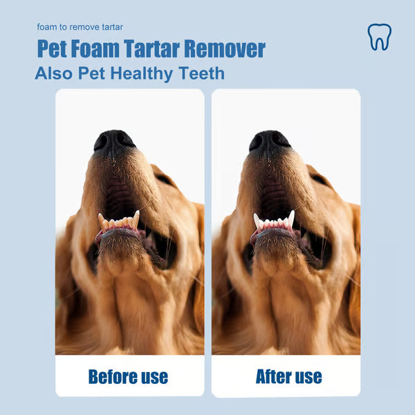 🐶Pet Tartar Remover Foam – Fresh Breath & Healthy Teeth, No Brushing Needed!🦷