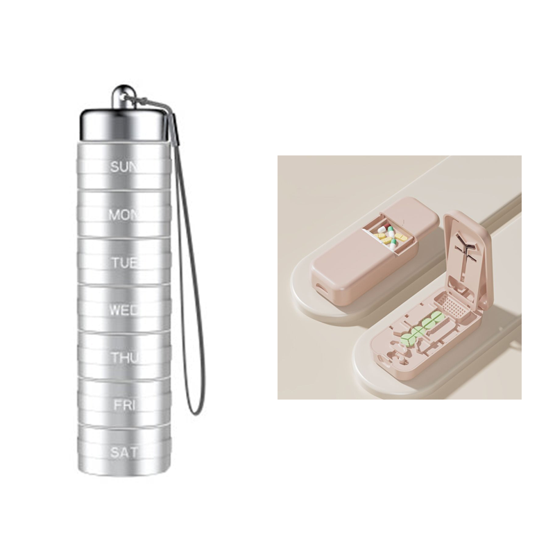 7-Day Waterproof Portable Aluminum Pill Organizer