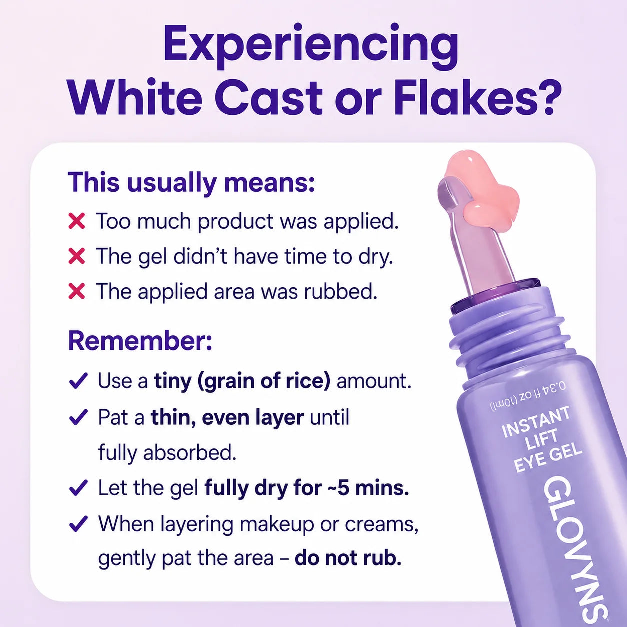 ✨ GLOVYNS Instant Lift Eye Gel – Smooth Wrinkles & Reduce the Look of Under-Eye Bags 👁️💜