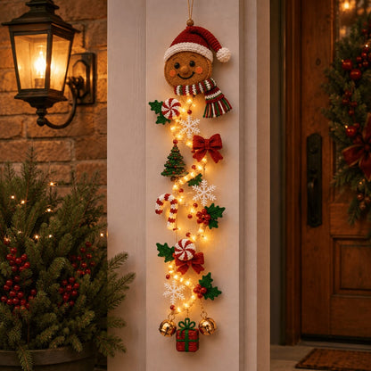 Light-Up Christmas Door Hanger – Warm Holiday Glow for Your Entryway