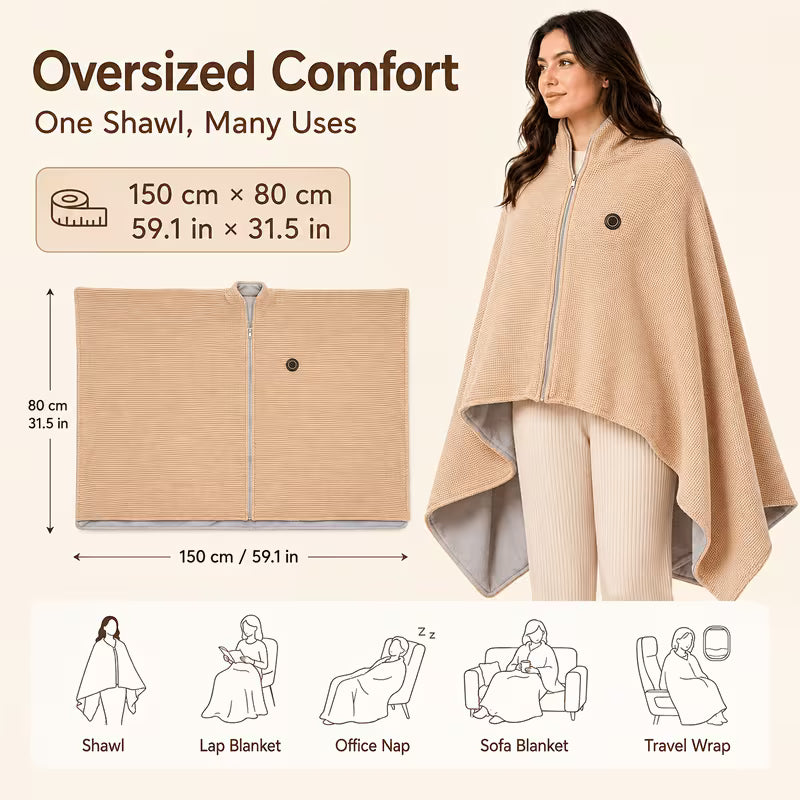 Glovyns Wearable Heated Blanket- Cozy Hands-Free Warmth