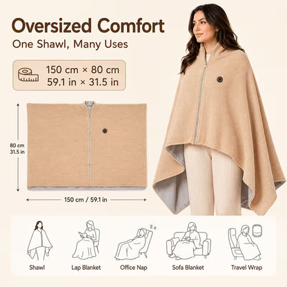 Glovyns Wearable Heated Blanket- Cozy Hands-Free Warmth