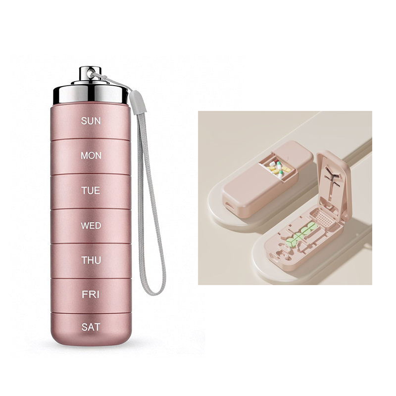 7-Day Waterproof Portable Aluminum Pill Organizer