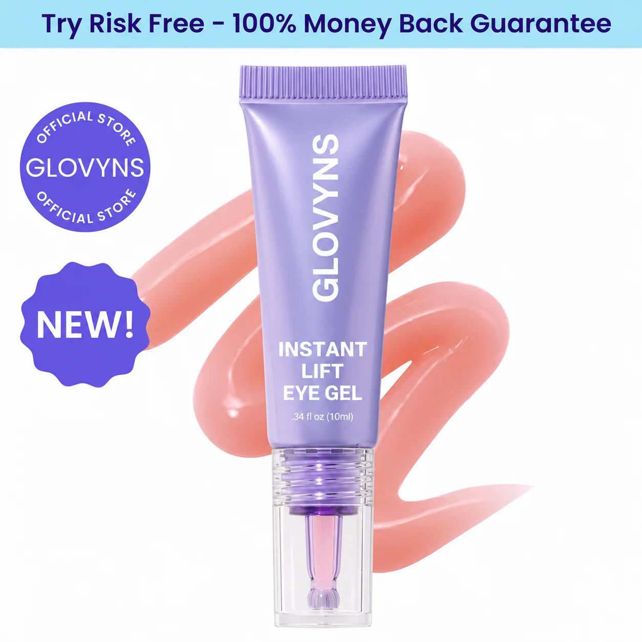 ✨ GLOVYNS Instant Lift Eye Gel – Smooth Wrinkles & Reduce the Look of Under-Eye Bags 👁️💜