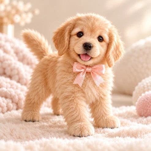 🎄 49% OFF – Golden Buddy™ Realistic  Golden Retriever Puppy