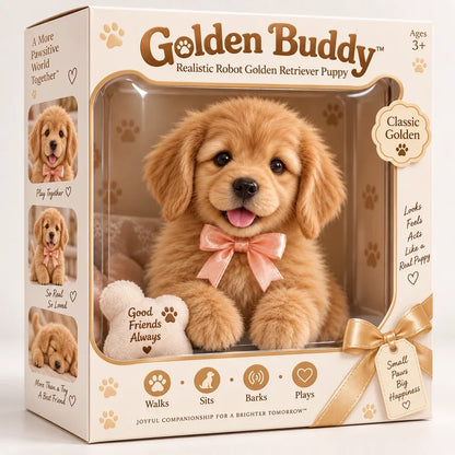 🎄 49% OFF – Golden Buddy™ Realistic  Golden Retriever Puppy