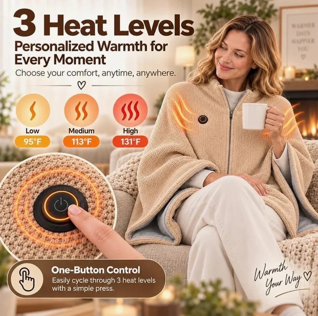 Glovyns Wearable Heated Blanket- Cozy Hands-Free Warmth