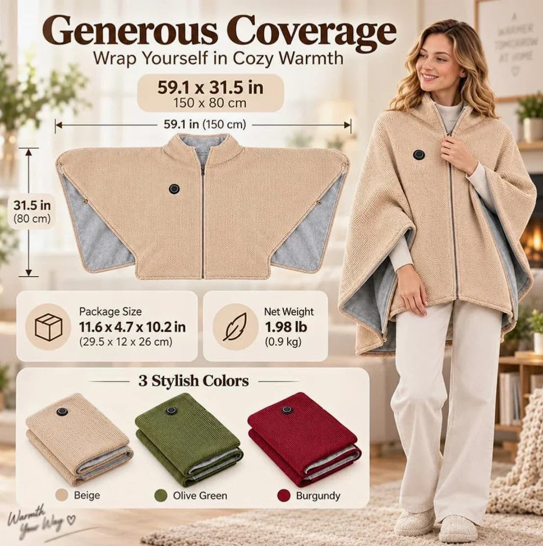 Glovyns Wearable Heated Blanket- Cozy Hands-Free Warmth