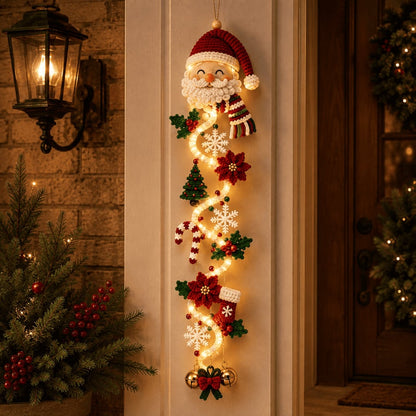 Light-Up Christmas Door Hanger – Warm Holiday Glow for Your Entryway