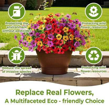 💐🌸Last Day Sale 49% OFF💐 UV Resistant Colorful Artificial Flower(With a flower basket)