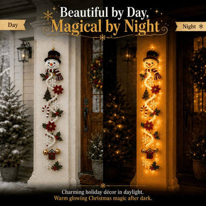 Light-Up Christmas Door Hanger – Warm Holiday Glow for Your Entryway