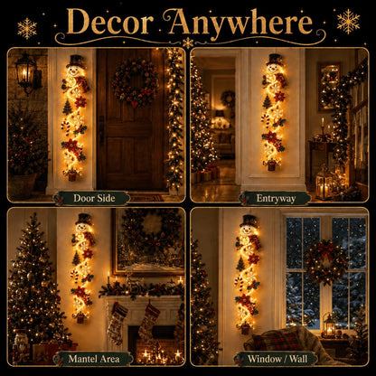 Light-Up Christmas Door Hanger – Warm Holiday Glow for Your Entryway