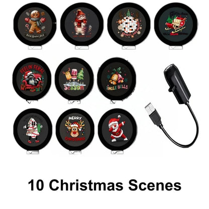 Plug-&-Play HD Christmas Projector –  10 Festive Scenes